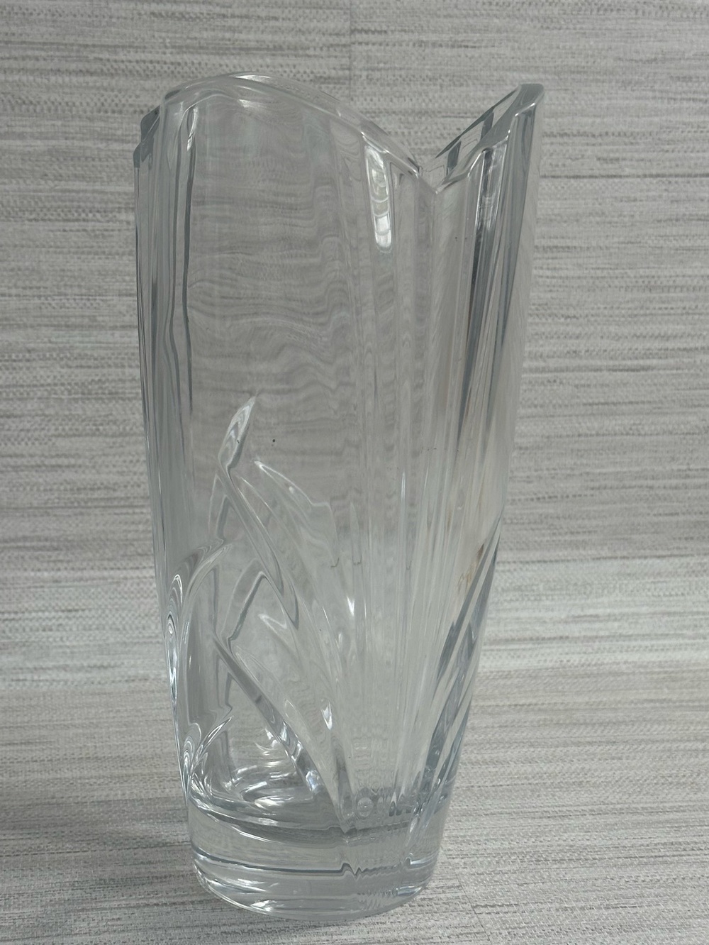 Lenox Fine Crystal Czech Republic Swirl Vase 10.5” Heavy 5.5 Lbs